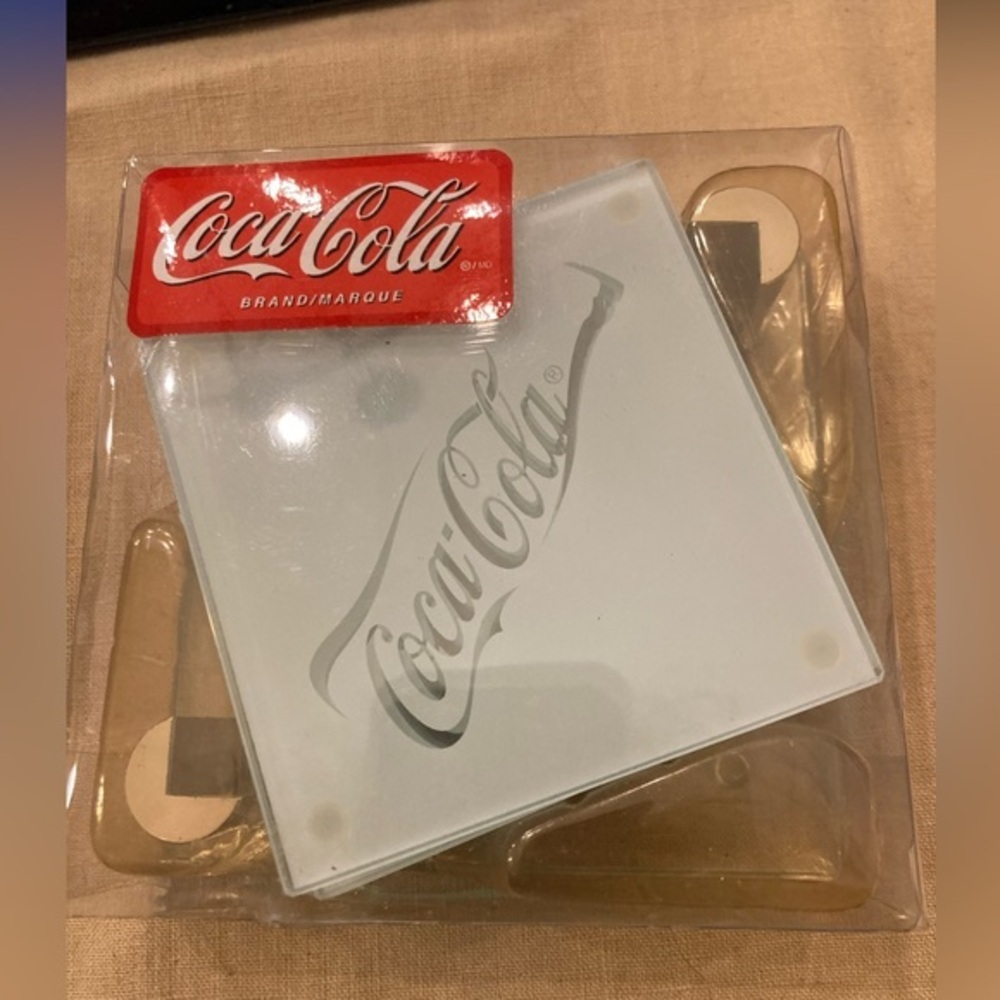 Coca-Cola Collectible Glass Coaster Set -  Set of 6 - Vintage - Never opened